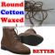Round waxed shoe laces custom shoelaces boots laces