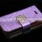 Diamond Bling Glitter Wallet Leather Case For iphone 5 5S/iphone 4 4S/iphone 5C