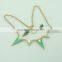 Wholesale gold chin enamel jewelry fashion triangle shape woman necklace set                        
                                                                                Supplier's Choice