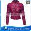 Custom Long Sleeve Girls Leather Jacket, Short Style Leather Jacket