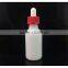 Best sale 30ml white porcelain wholesale bottle with childproof cap and dropper for cosmetic/e liquid/e juice/milk packaging