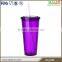 BPA free double wall insulated plastic tumblers 22 oz