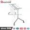 Folding steel work laptop table legs with wheels