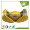 Round plastic clock yellow color alarm clock