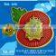 Custom 3D logo gold enamel poppy pin badge