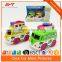Cartoon design friction power mini metal alloy bus toy for kids