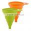 High Quality New Mini Silicone Gel Foldable Collapsible Style Funnel Hopper Kitchen cooking tools