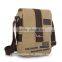 long strap unisex messenger bag khaki cotton strap canvas shoulder bag cross body with laptop compartment
