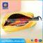 Concise Design Yellow With Big Zipper Student High Quality Kid's Pencil Bag