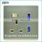 British Standard 3pin 13A Switch With Double Usb Electrical Socket