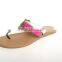 Uniseason Fancy Design PU Material Flat Durable Branded Ladies Sandals