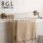 New design Brass Antique bronze Round base Wall-mounted Bathroom accessories Double towel rail-11525