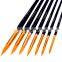 Cheap Price Art Supplier Free Sample 6Pcs Artist Painting Brushes Long Handle Round Nylon Hair Watercolor Paint Brush Set