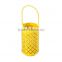 Hanging Yellow Hot selling small cheap glass Candle Holder