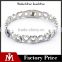 Simple Design Women Wedding Bracelet Silver Stainless Steel Heart Bangle Cuff Jewelry