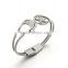 2016 Fine Jewelry Sivler Stainless Steel Crystal Moon Bangle Star Open Bracelet for Women