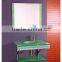 best glass wash basin and glass mirrored vanity for sale