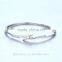 2016 Silver Bangle Grace buckle Crystal stones Open 925 sterling silver Bracelet FB050