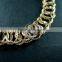 19cm 14K light gold plated brass faceted round circle link fashion DIY bracelet supplies 1900073