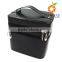 leather women cosmetic makeup bag with debossed logo