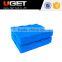 Customized logo space saving stackable folding plastic fresh crate