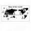 Environmental Removable The Map of The World PVC Wall Sticker