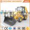 low-emission FLB468 LOVOL 70KW 1.0CBM side shift multifunctional four wheel drive compact tractor backhoe