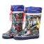 hot sale cartoon printed kids rain boots durable unisex children rubber boots