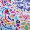 Diameter 57.09inches Printed Beach Towel Round Pad Mat Microfiber Fabric Breathable Mat For Beach Camping Outdoor Activities