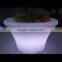 cheap plastic outdoor rechargeable led luminous flower pots