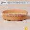 Polished Bamboo Food Tray Wood Round Tray Serving Tray