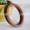 Custom color flowerer design rounded wooden bangle bracelet