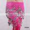 Tribal velvet 3 rows of wavy coins belly dance coins hip scarf belly dance hip belt with coins