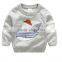 Hot new design appliqued shark pattern pullover baby sweaters custom