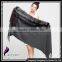 CX-B-P-53B Fox Fur Trim Collar Wholesale Pashmina Shawl