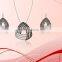 Onyx CZ studded Designer Silver Pendantset