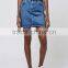 2016 Brand Design Women Denim Mini Skirts A Line Above Knee Blue Cheerleader Skirts