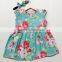 Casual Style Wholesale Baby Girl Summer Clothes Floral Boutique Breathable Party Dress