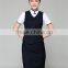 Juqian ODM/OEM Formal airline stewardess uniform black air hostess uniform for air hostess costume