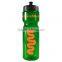 USA Made 28 oz Transparent Sports Bottle With Push And Pull Lid - BPA/BPS-free, FDA compliant and comes with your logo