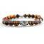 8mm Brown Tiger Eye stone Beads Buddha head Energy Bracelets