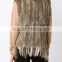 YR006A New Arrive Real Rabbit and Raccoon Hand Knit Vest with Tassels Top Sales Fur Gilet