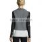Heather Grey Zip Front Wool Blend Leather Jacket