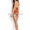 Europe And America Solid Color Tassels Sexy Siamese Swimming Suit