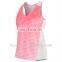 Dye sublimation sexy ladies pink running singlet wholesale