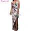 New Wholesale Floral Print Maxi DressWomen Summer Casual Boho Chiffon