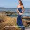 Sexy elegant slim bra long maxi spandex dress for ladies