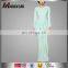 Newest Design Malaysia Islamic Clothing Ladies Mint Green Baju Kurung And Baju Melayu With Beading