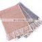 Inner Mongolia Factory Wholesale Stock Twill Weave Plain Color Autumn Winter Warm Men Wool Scarf