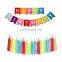 Unicorn birthday party decoration rainbow tassels garland happy birthday banner kit